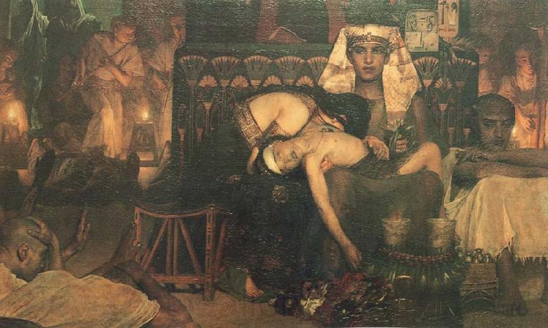 Sir Lawrence Alma-Tadema,OM.RA,RWS The Death of the first Born Spain oil painting art